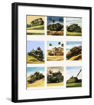 Tanks from the First and Second World Wars-Dan Escott-Framed Giclee Print