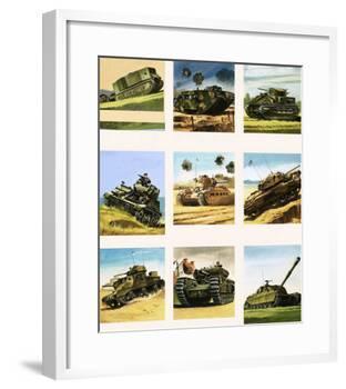 Tanks from the First and Second World Wars-Dan Escott-Framed Giclee Print
