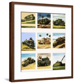 Tanks from the First and Second World Wars-Dan Escott-Framed Giclee Print
