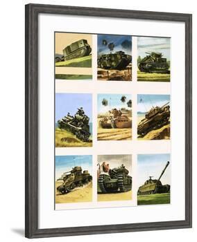 Tanks from the First and Second World Wars-Dan Escott-Framed Giclee Print