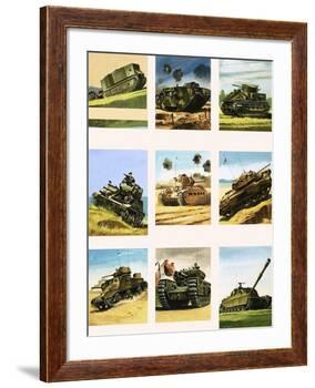 Tanks from the First and Second World Wars-Dan Escott-Framed Giclee Print