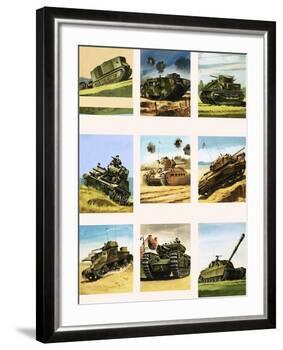 Tanks from the First and Second World Wars-Dan Escott-Framed Giclee Print