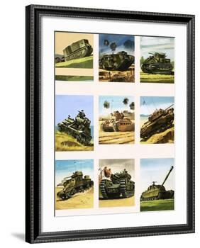 Tanks from the First and Second World Wars-Dan Escott-Framed Giclee Print