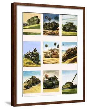 Tanks from the First and Second World Wars-Dan Escott-Framed Giclee Print