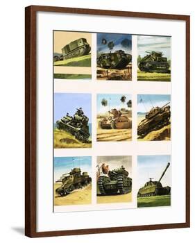 Tanks from the First and Second World Wars-Dan Escott-Framed Giclee Print