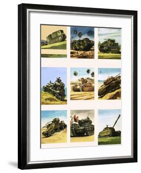 Tanks from the First and Second World Wars-Dan Escott-Framed Giclee Print
