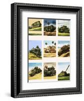 Tanks from the First and Second World Wars-Dan Escott-Framed Giclee Print