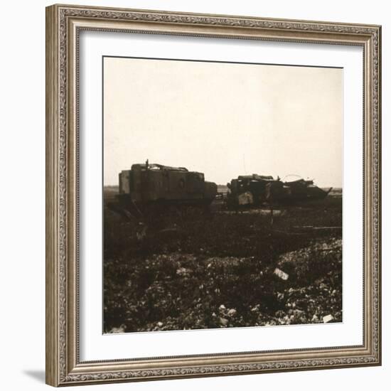 Tanks, Juvincourt, northern France, c1914-c1918-Unknown-Framed Photographic Print