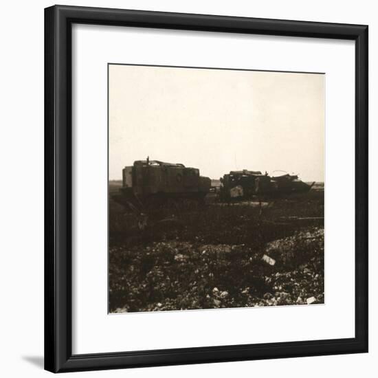 Tanks, Juvincourt, northern France, c1914-c1918-Unknown-Framed Photographic Print