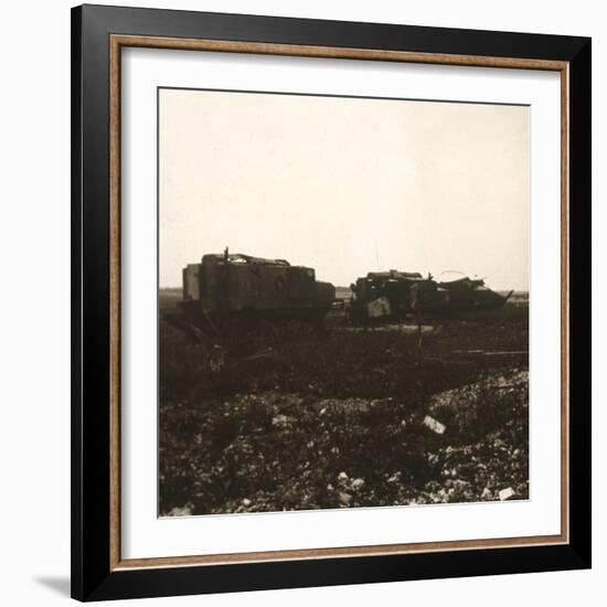 Tanks, Juvincourt, northern France, c1914-c1918-Unknown-Framed Photographic Print