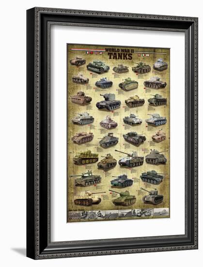 Tanks of WWII-null-Framed Premium Giclee Print