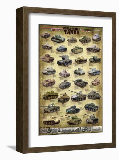 Tanks of WWII-null-Framed Premium Giclee Print