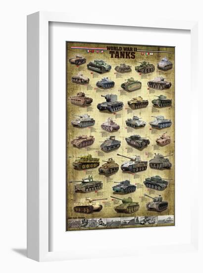 Tanks of WWII-null-Framed Premium Giclee Print