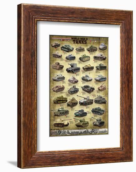 Tanks of WWII-null-Framed Art Print