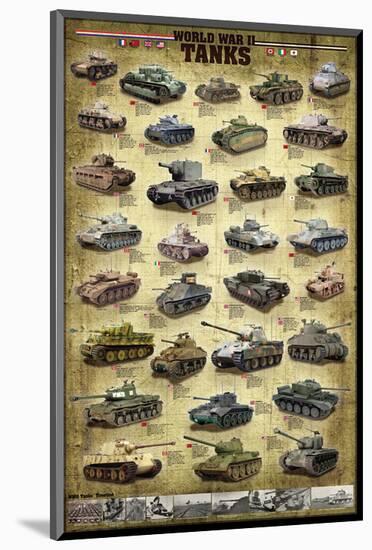 Tanks of WWII-null-Mounted Art Print