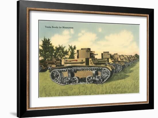 Tanks Ready for Maneuvers-null-Framed Premium Giclee Print