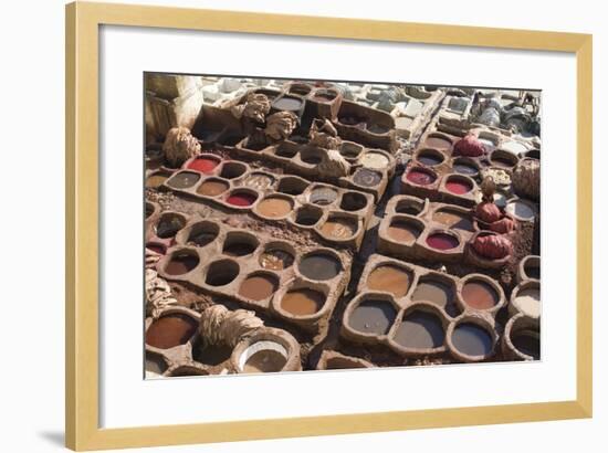 Tannery, Fes, Morocco-Natalie Tepper-Framed Photo