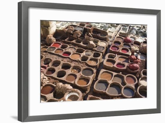 Tannery, Fes, Morocco-Natalie Tepper-Framed Photo