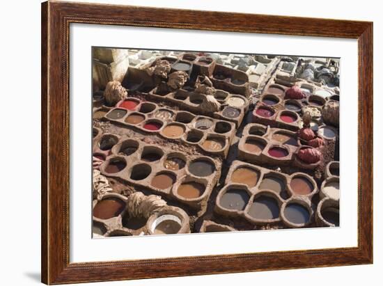 Tannery, Fes, Morocco-Natalie Tepper-Framed Photo