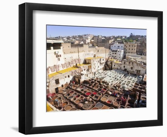 Tannery, Fez, UNESCO World Heritage Site, Morocco, North Africa, Africa-Marco Cristofori-Framed Photographic Print