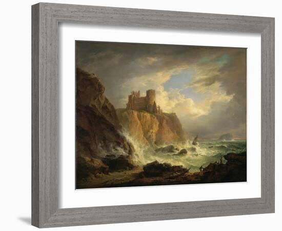 Tantallon Castle with the Bass Rock, C.1816-Alexander Nasmyth-Framed Giclee Print