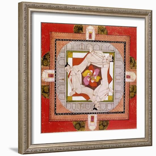 Tantric Miniature Depicting Three Women Forming a Chain-null-Framed Giclee Print