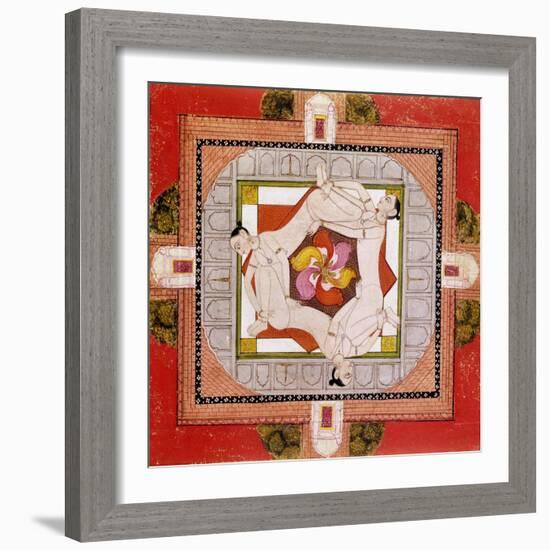 Tantric Miniature Depicting Three Women Forming a Chain-null-Framed Giclee Print