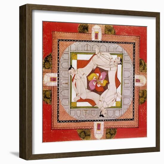 Tantric Miniature Depicting Three Women Forming a Chain-null-Framed Giclee Print