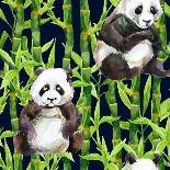 Pandas with Bamboo-tanycya-Art Print