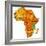 Tanzania on Actual Map of Africa-michal812-Framed Premium Giclee Print