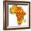 Tanzania on Actual Map of Africa-michal812-Framed Premium Giclee Print