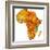 Tanzania on Actual Map of Africa-michal812-Framed Art Print