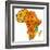 Tanzania on Actual Map of Africa-michal812-Framed Art Print