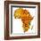 Tanzania on Actual Map of Africa-michal812-Framed Art Print