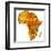 Tanzania on Actual Map of Africa-michal812-Framed Art Print