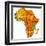 Tanzania on Actual Map of Africa-michal812-Framed Art Print