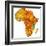 Tanzania on Actual Map of Africa-michal812-Framed Art Print