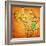 Tanzania on Actual Map of Africa-michal812-Framed Premium Giclee Print