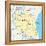 Tanzania Political Map-Peter Hermes Furian-Framed Stretched Canvas