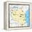 Tanzania Political Map-Peter Hermes Furian-Framed Stretched Canvas