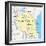 Tanzania Political Map-Peter Hermes Furian-Framed Premium Giclee Print