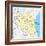 Tanzania Political Map-Peter Hermes Furian-Framed Art Print