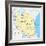 Tanzania Political Map-Peter Hermes Furian-Framed Art Print