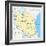 Tanzania Political Map-Peter Hermes Furian-Framed Art Print