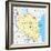 Tanzania Political Map-Peter Hermes Furian-Framed Art Print