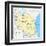 Tanzania Political Map-Peter Hermes Furian-Framed Art Print