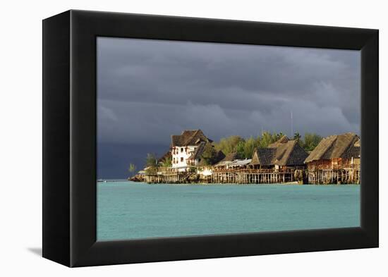 Tanzania, Zanzibar, Nungwi, Tourist Resort on Stilts-Anthony Asael-Framed Premier Image Canvas