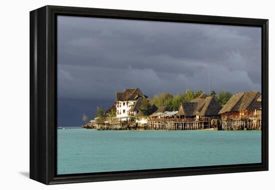 Tanzania, Zanzibar, Nungwi, Tourist Resort on Stilts-Anthony Asael-Framed Premier Image Canvas