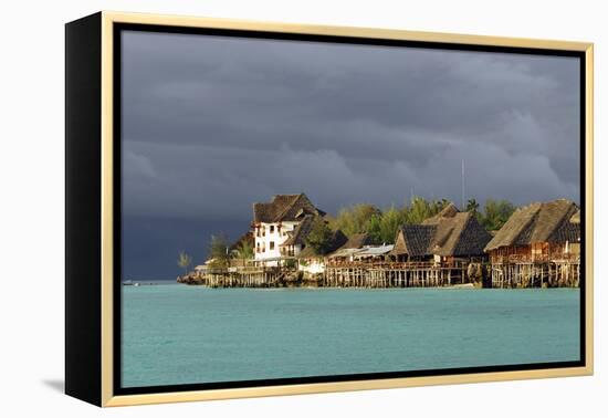 Tanzania, Zanzibar, Nungwi, Tourist Resort on Stilts-Anthony Asael-Framed Premier Image Canvas