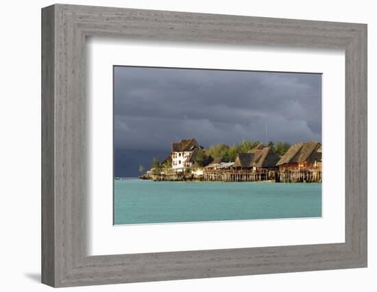 Tanzania, Zanzibar, Nungwi, Tourist Resort on Stilts-Anthony Asael-Framed Photographic Print